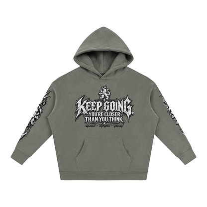 Keep Going Oversize Fleeced Hoodie