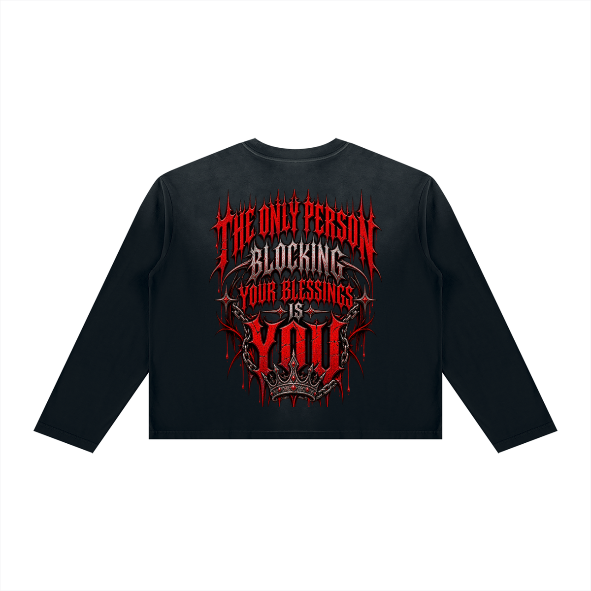 Unisex Sunfade Boxy Long Sleeve T-Shirt