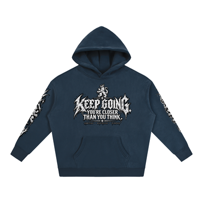 Keep Going Oversize Fleeced Hoodie