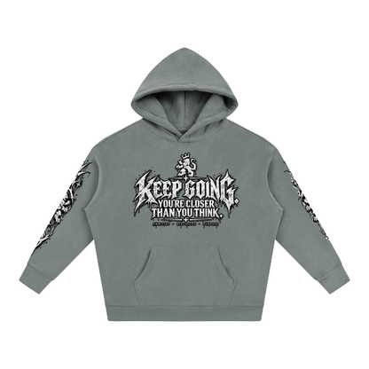 Keep Going Oversize Fleeced Hoodie