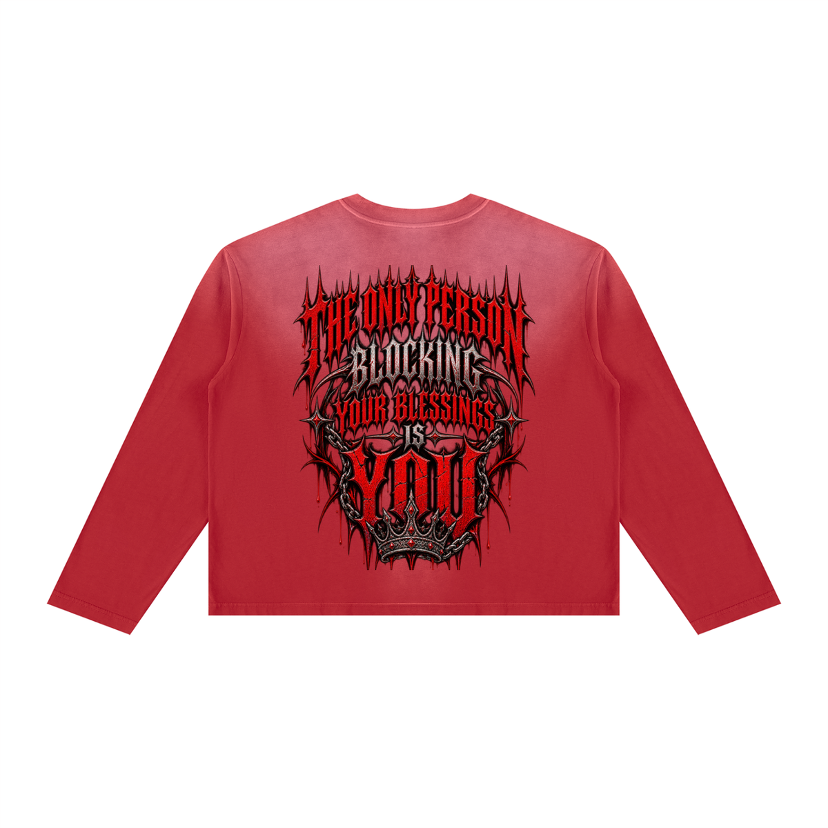 Unisex Sunfade Boxy Long Sleeve T-Shirt