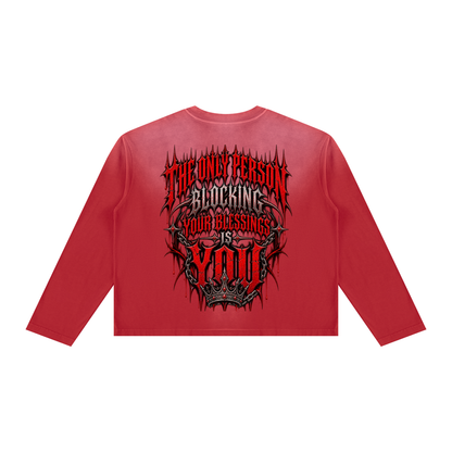 Unisex Sunfade Boxy Long Sleeve T-Shirt