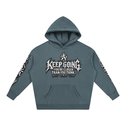 Keep Going Oversize Fleeced Hoodie