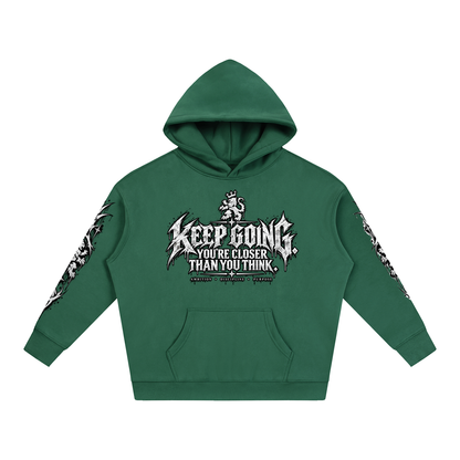 Keep Going Oversize Fleeced Hoodie