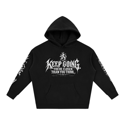 Keep Going Oversize Fleeced Hoodie
